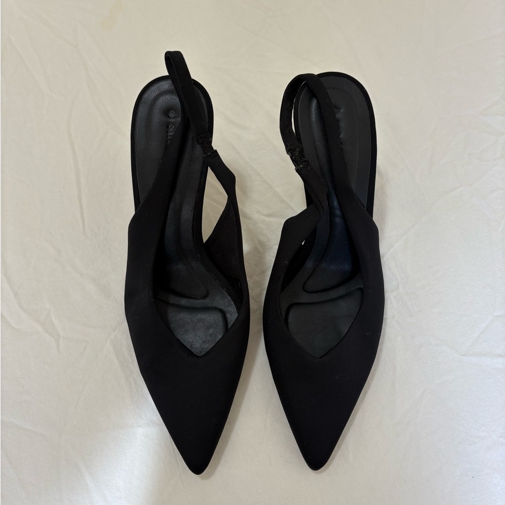 Elegant Black Women's Slingback Heels